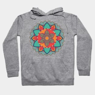 Colorful Mandala, mandala-design, mandala-art, geometric, abstract, mandala and spirituality, colorful, rainbow, mandala pattern, mandala flower patterns, Flower Mandala ,Spirituality Hoodie